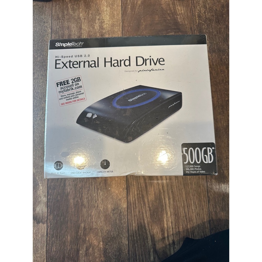 SimpleTech SimpleDrive ‎ External Hard Drive 500GB USB 2.0 7200RPM HDD